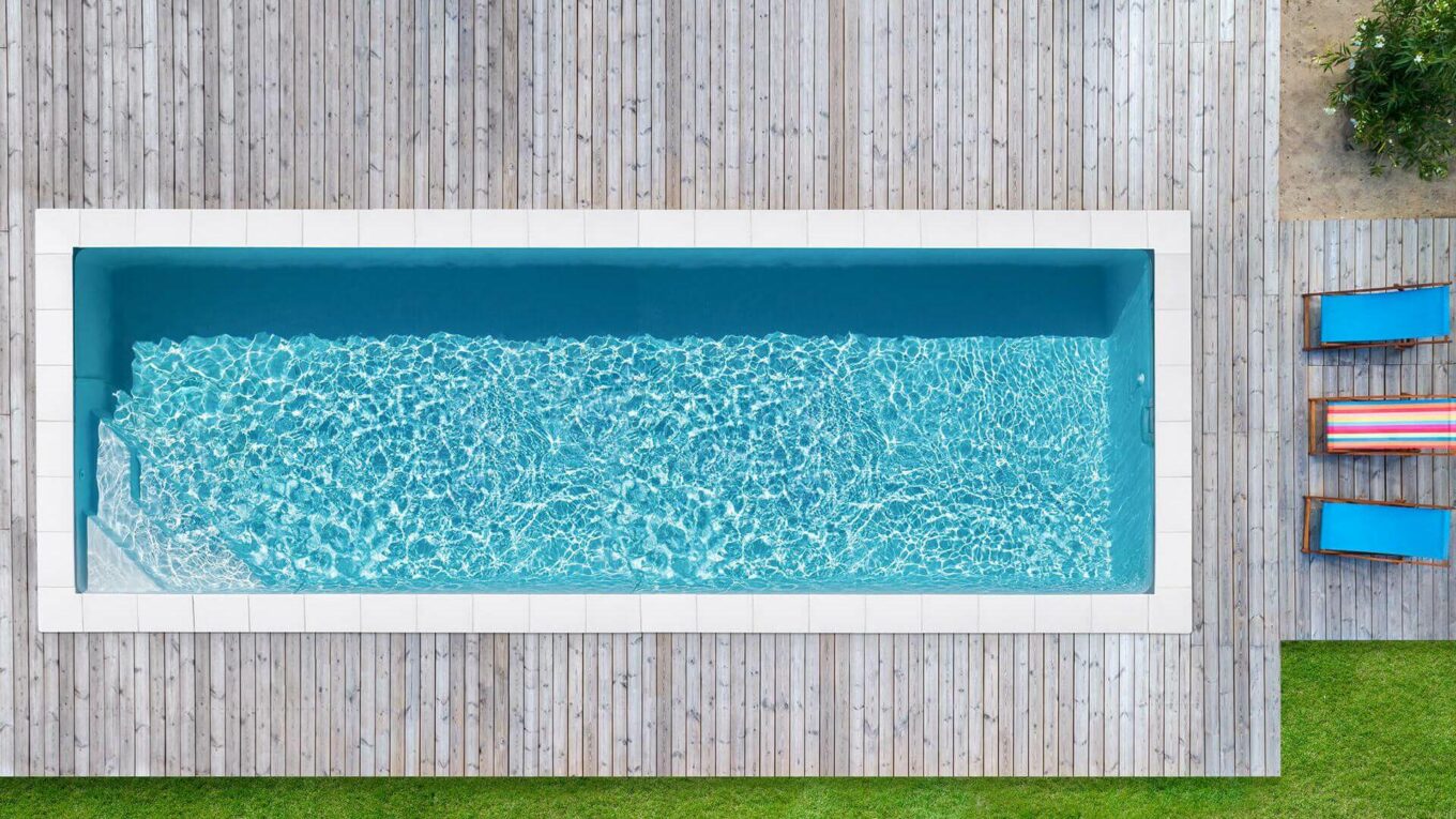 Piscine rectangle couloir de nage 10 x 4 m